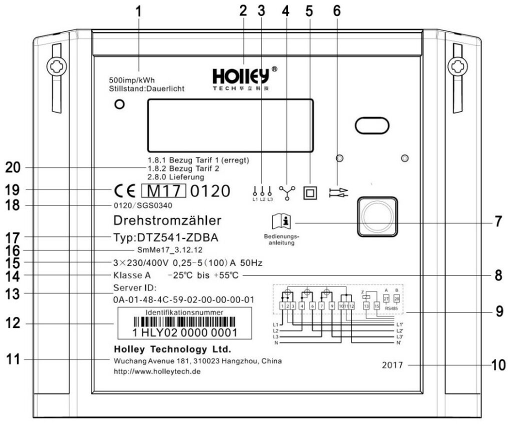 Drehstromzähler DTZ541 – Holley Technologie GmbH